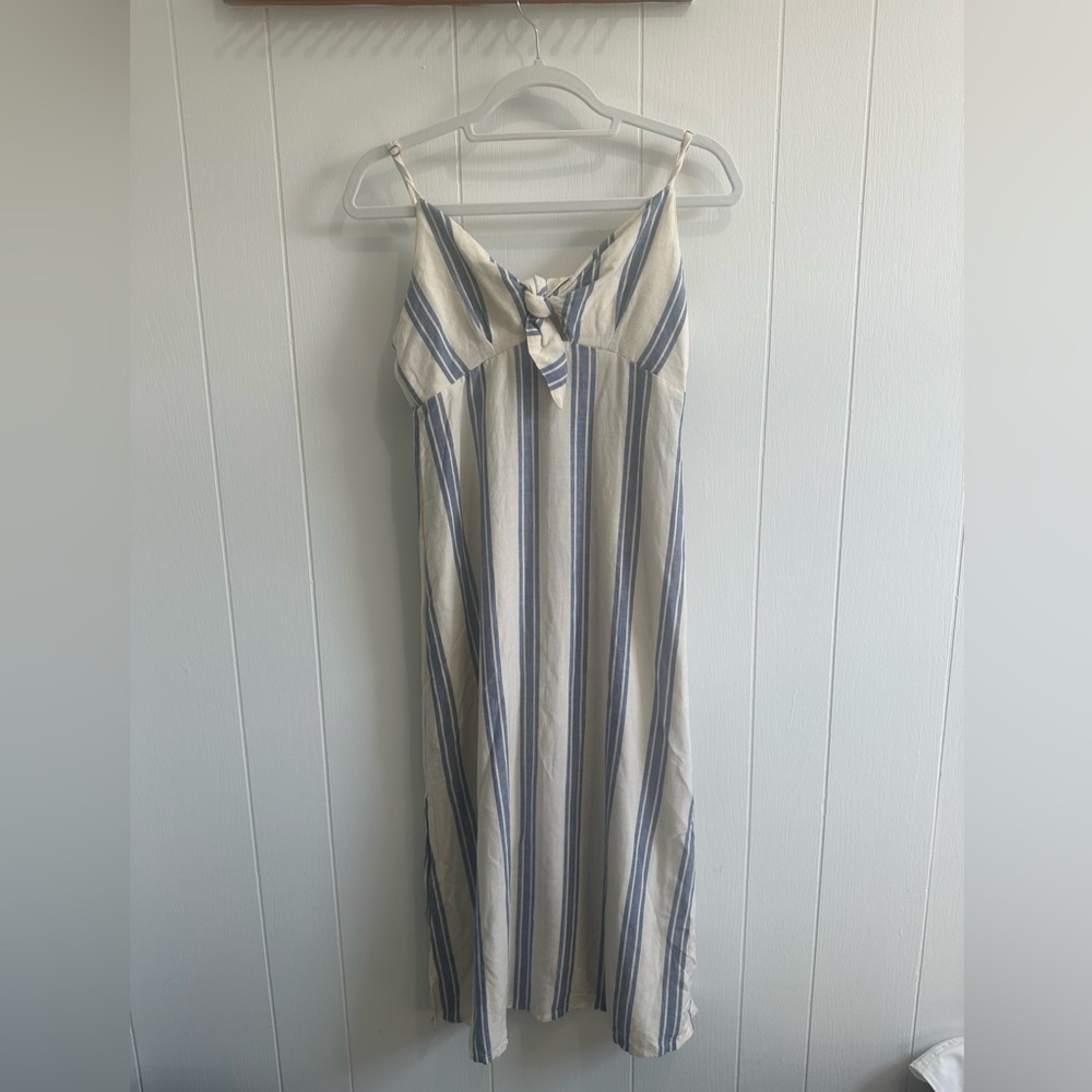 Roxy Blue & White Striped Maxi Dress!